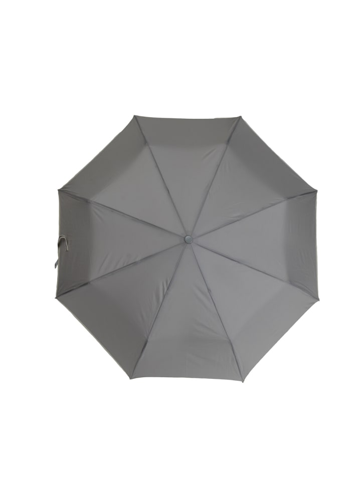 COFI 1453 Teleskop-Taschenschirm mit Schutzhülle Wasserfeste Regenschirme in Grau günstig kaufen onesize