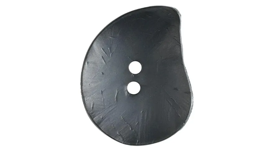 Dill 2-loch-Knopf oval mit Struktur Ø 50mm schwarz schwarz