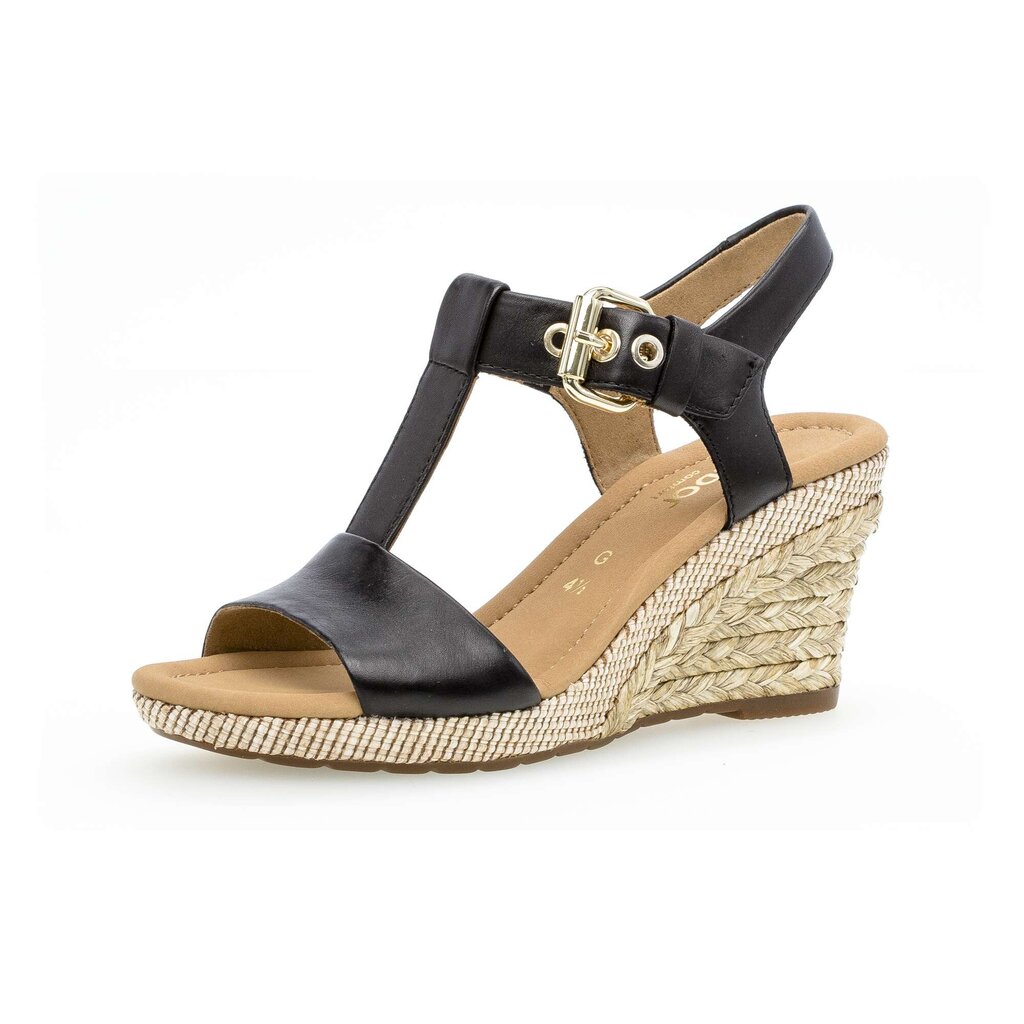 Gabor comfort Keilsandalette schwarz