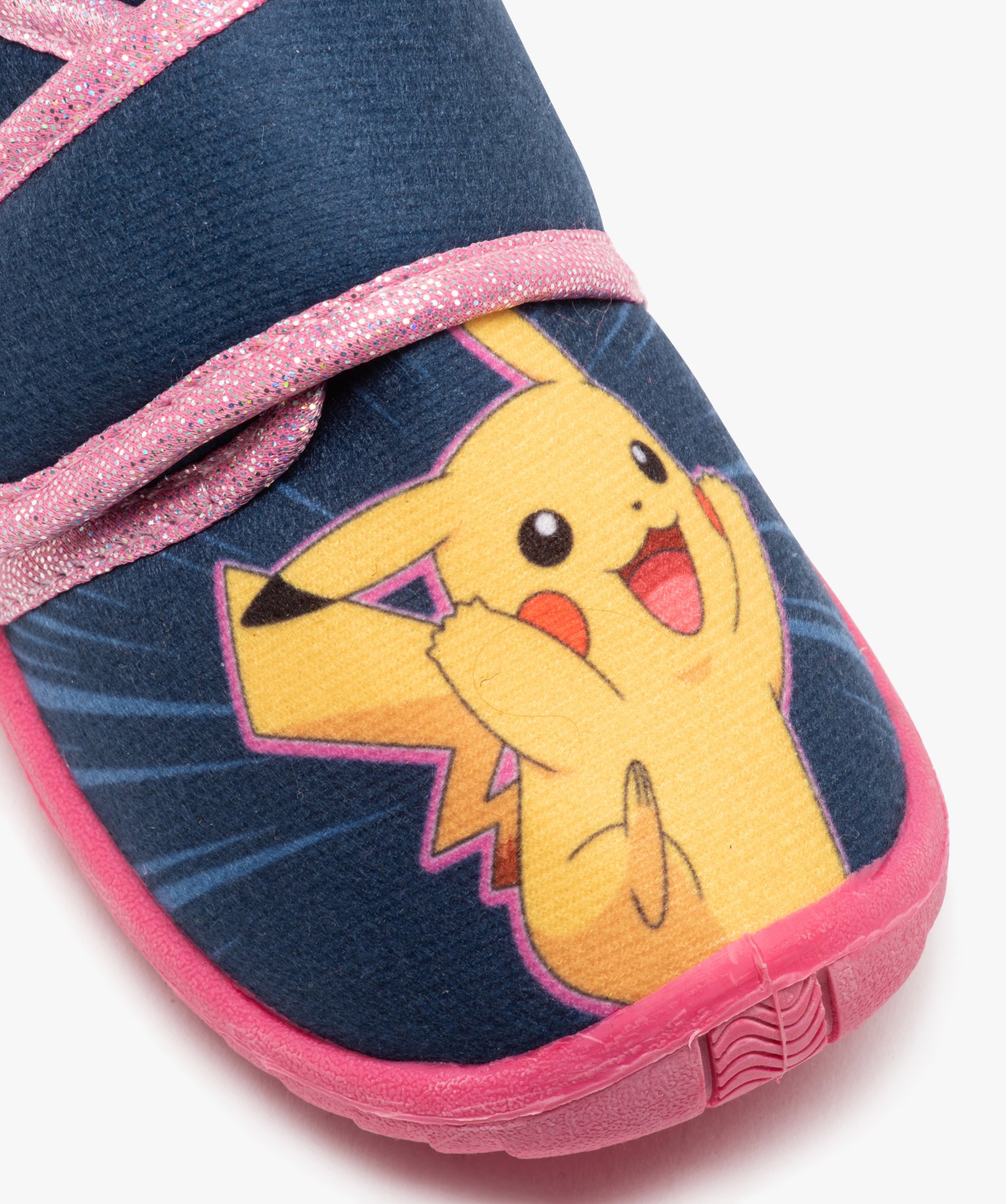 Chaussons fille bottillons à scratch Pikachu - Pokemon bleu | GEMO