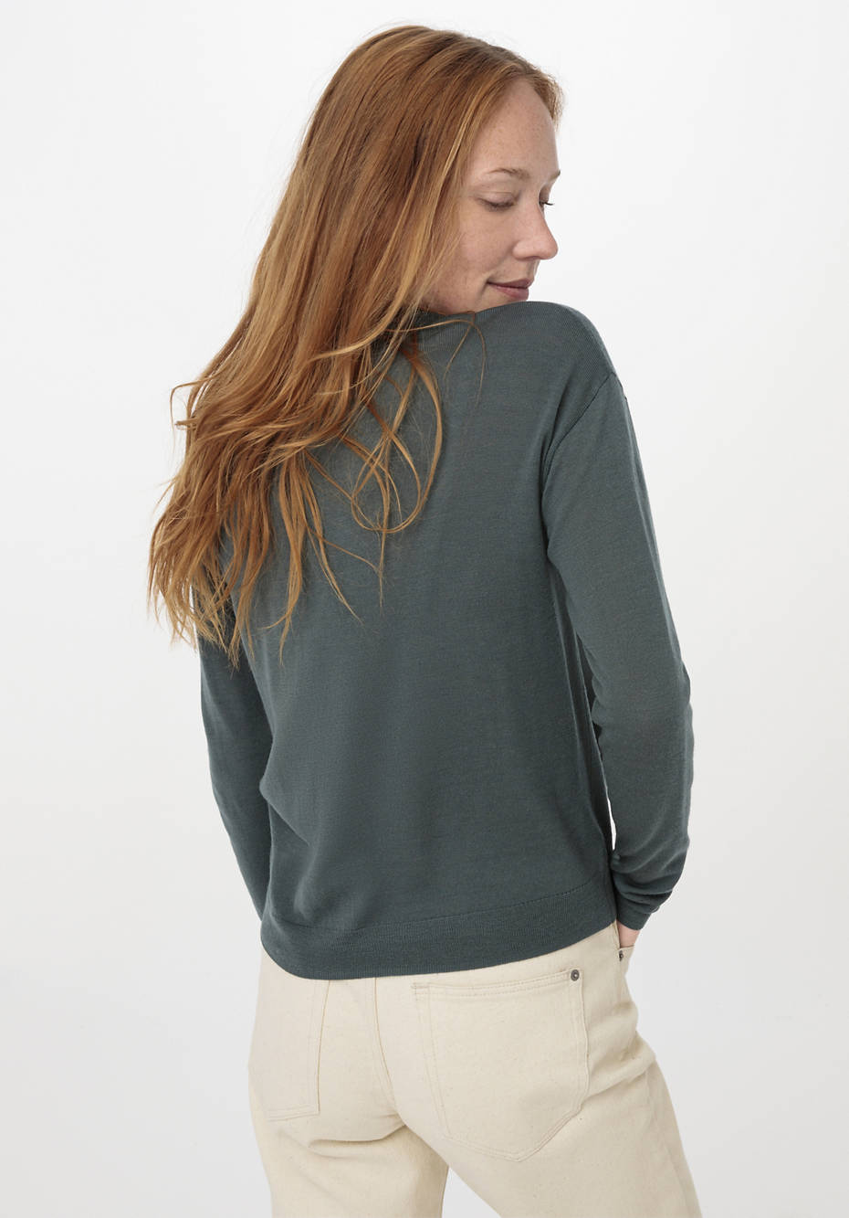Rundhals-Pullover aus reiner Bio-Merinowolle