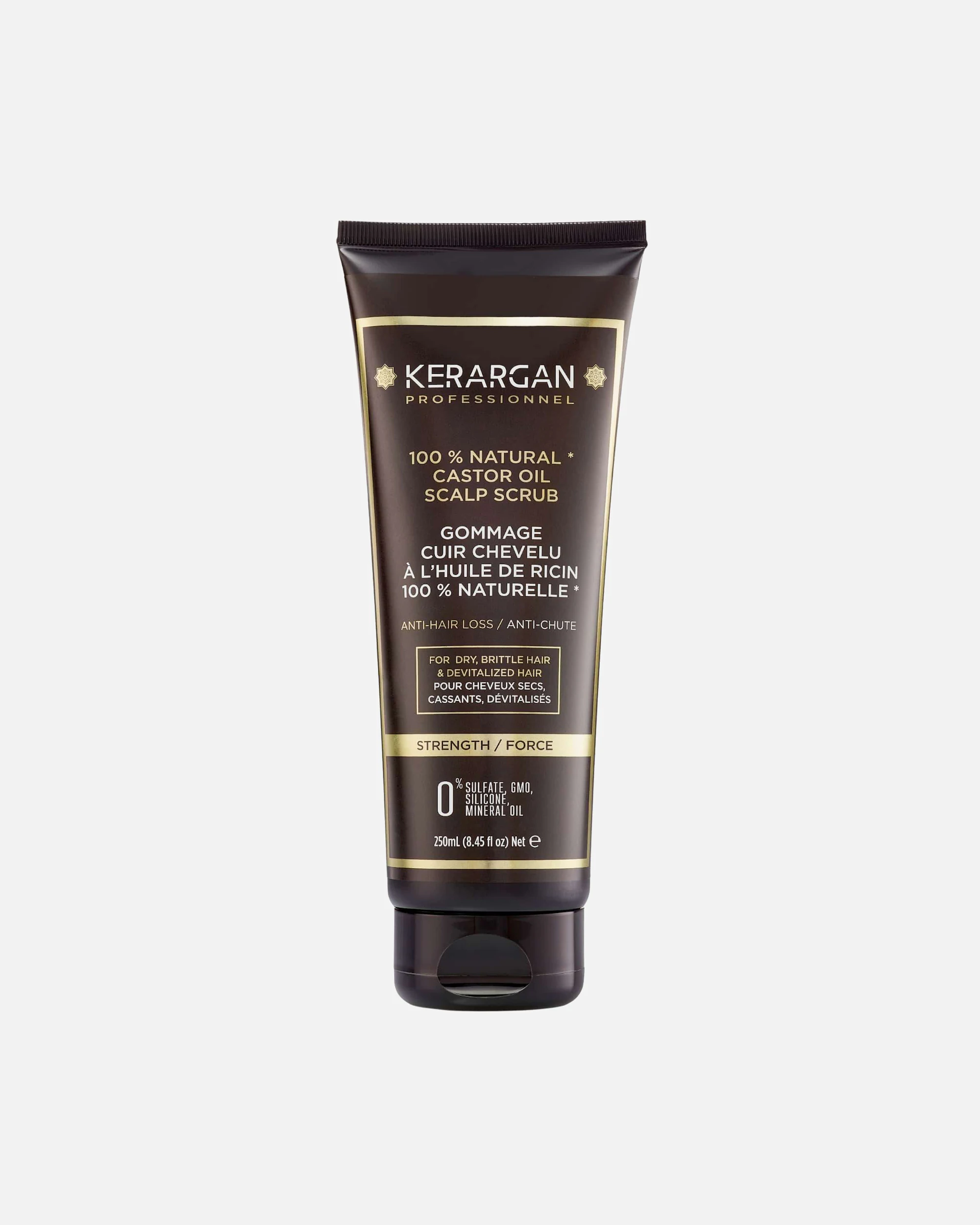 Kerargan Kerargan - Vlasový peeling proti vypadávaniu vlasov s ricínovým olejom - pre zdravú pokožku hlavy