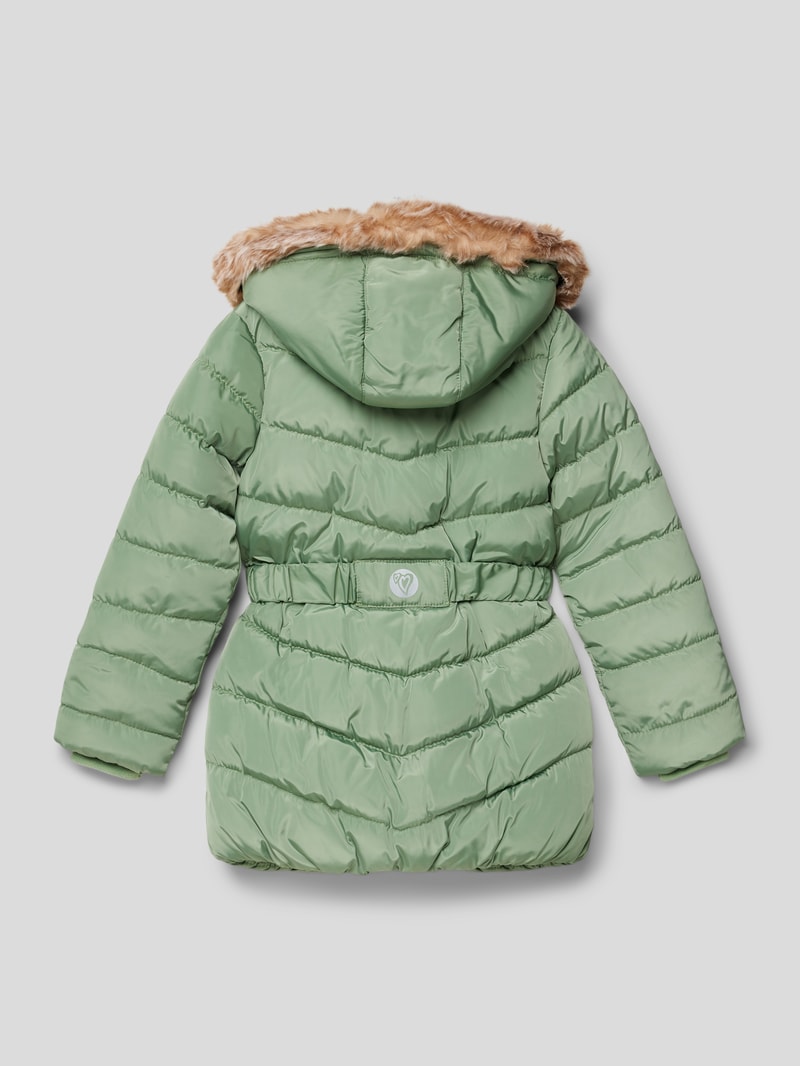 Steppjacke mit Taillengürtel in schilf