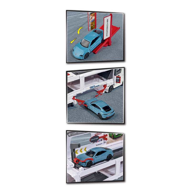 Camion transporteur Porsche expérience Majorette