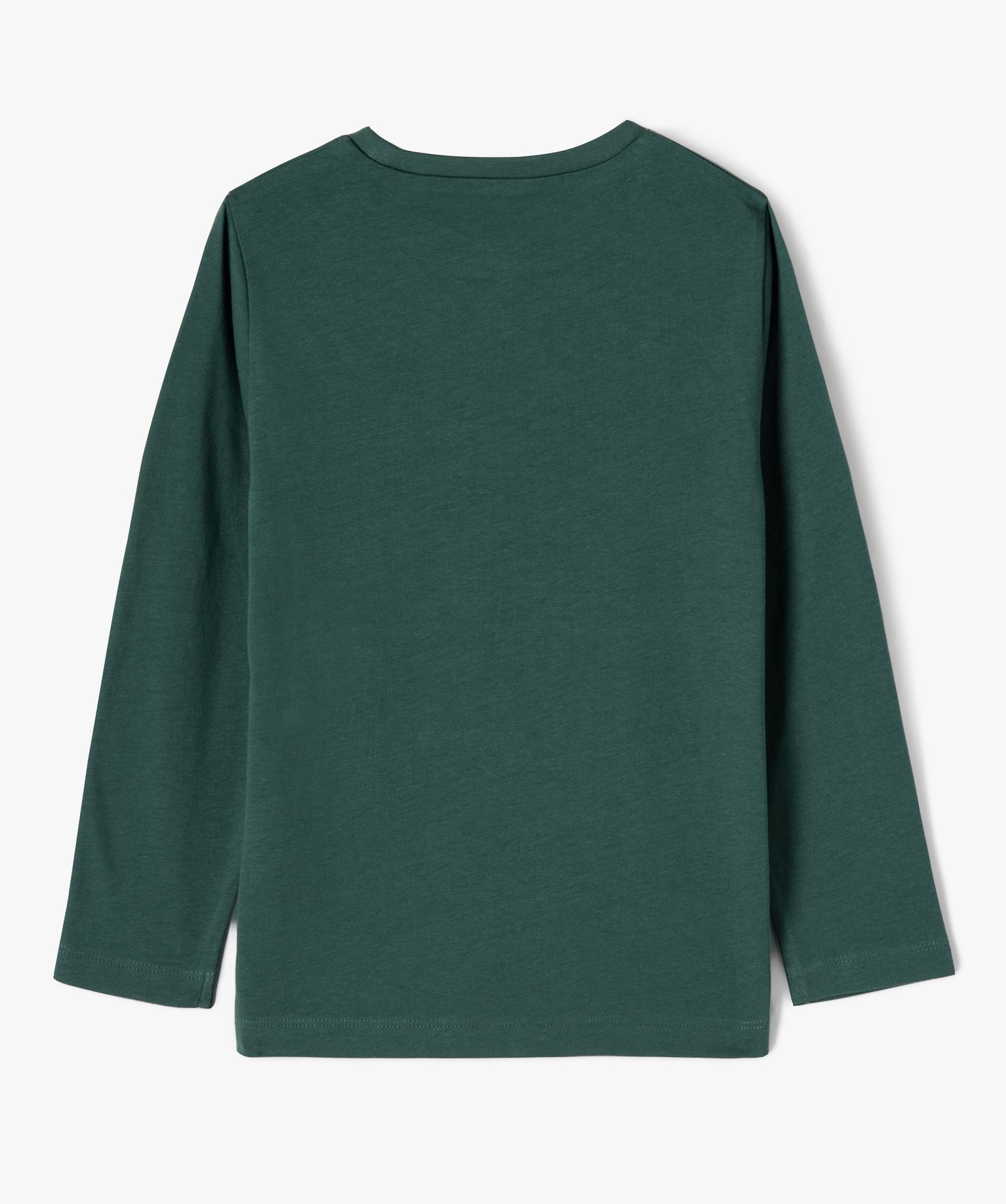 Tee-shirt à manches longues avec inscription Garçon vert | GEMO