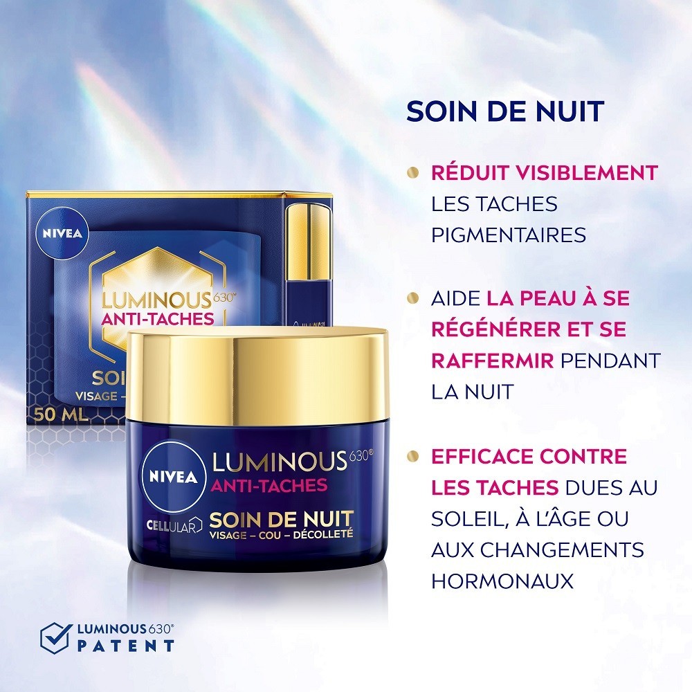 Crema de noche NIVEA unificadora del tono de la piel y antimanchas oscuras