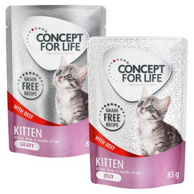 24 x 85 g Concept for Life getreidefrei Kitten Gelee & Soße zum Sonderpreis!