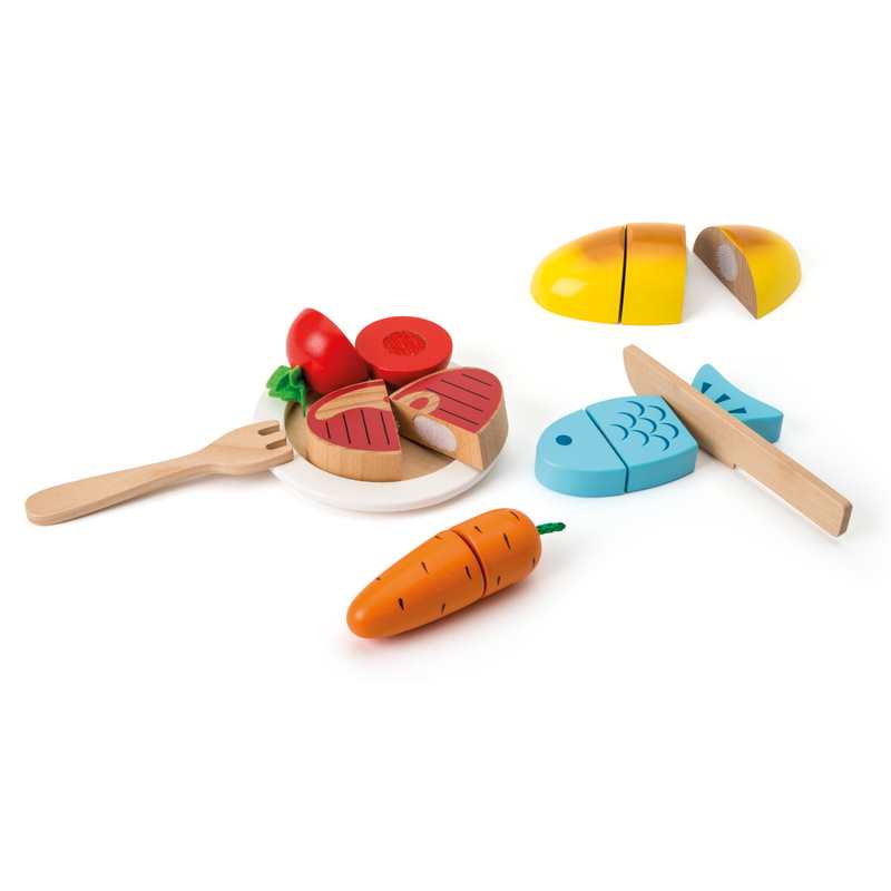 Set de déjeuner en bois à découper Oxybul