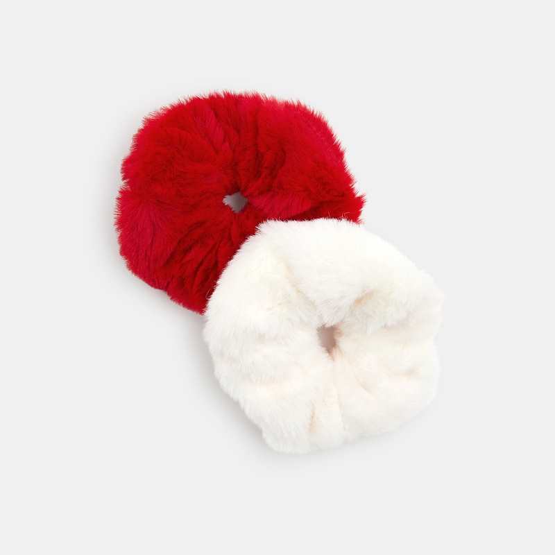 Chouchou en fausse fourrure (lot de 2) fille