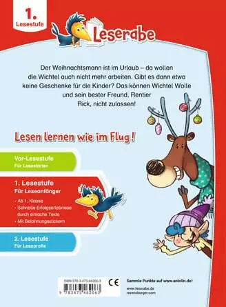 Leserabe - 1. Lesestufe: Wichtel Wolle rettet Weihnachten