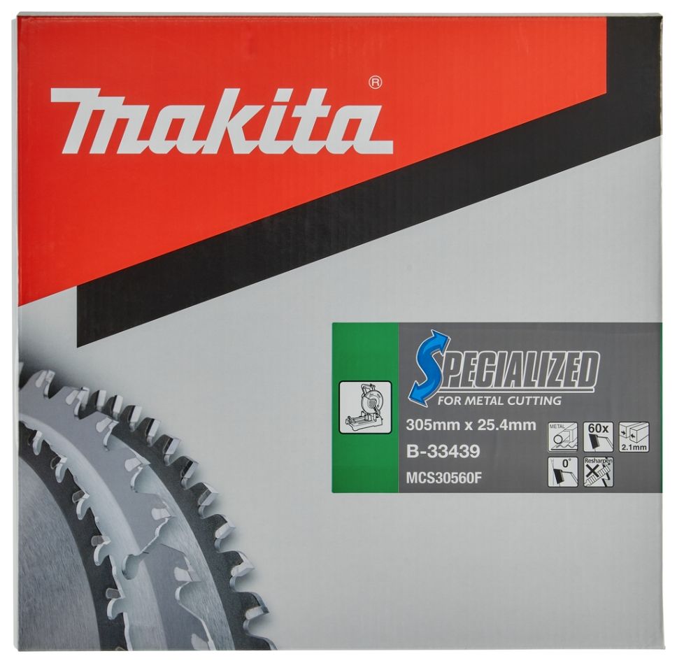 Makita pribor B-33439 HM list pile specijaliziran za metal 305 x 25,4 x 60 zuba