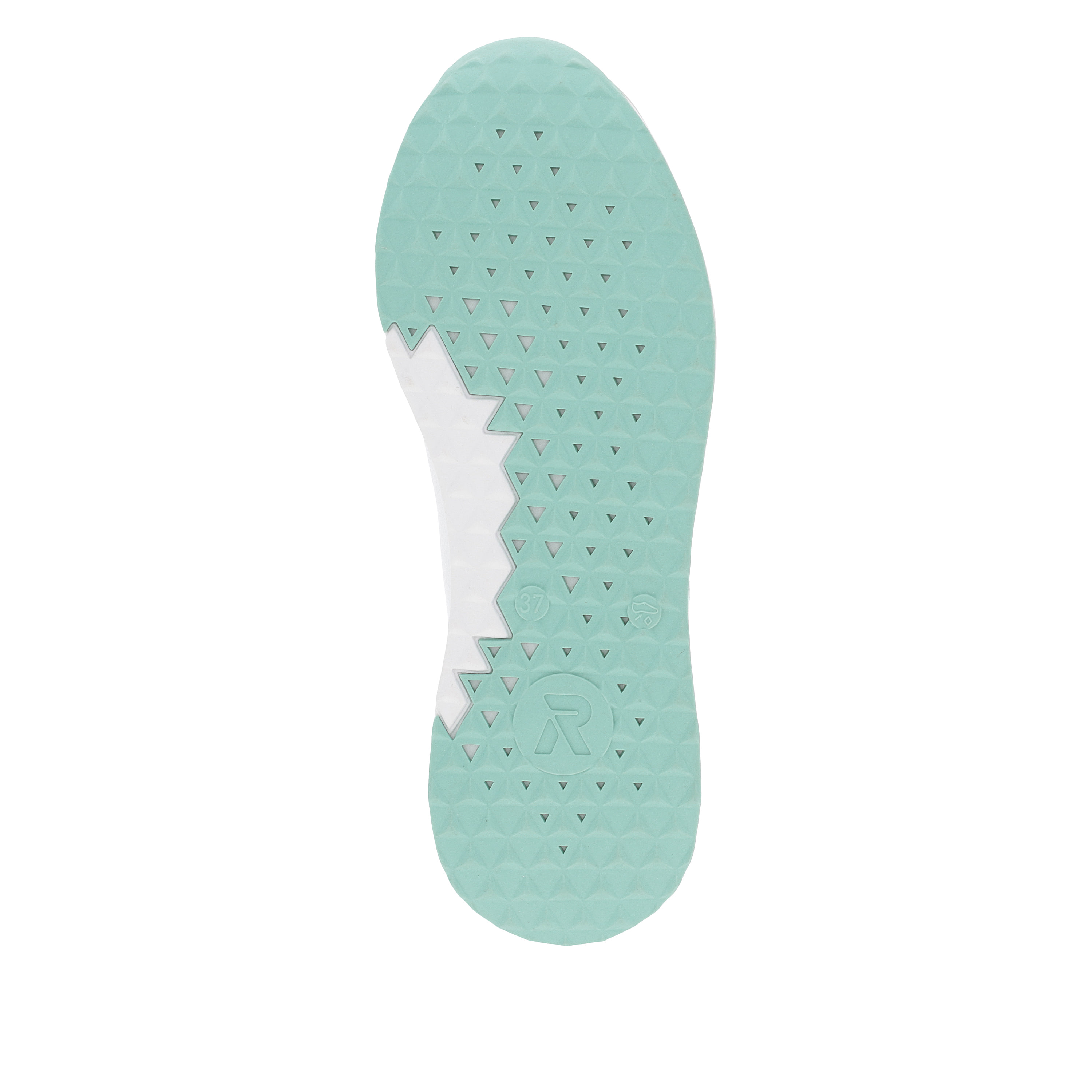 Rieker Damen Sneaker Low frost-white aquamarine
