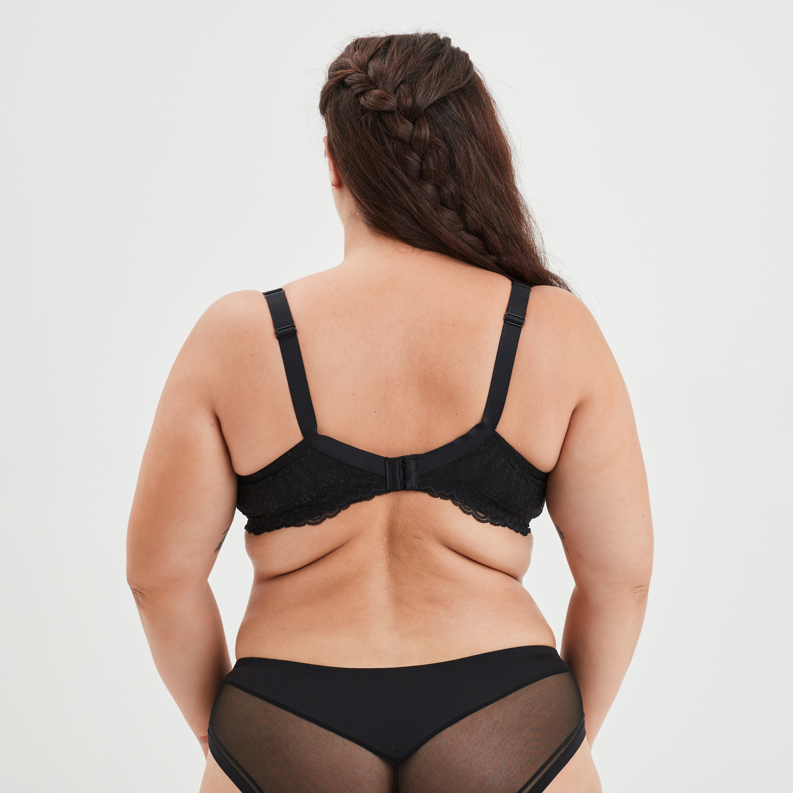Soutien-gorge emboîtant en dentelle noir femme grande taille | La Halle
