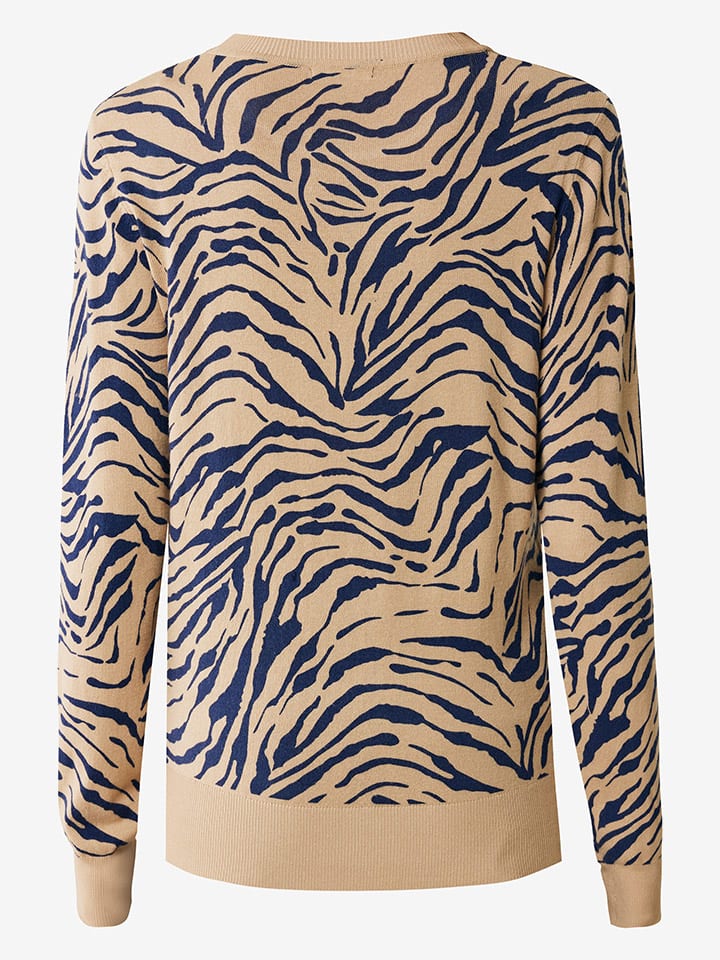 Mexx Pullover in Beige/ Blau günstig kaufen