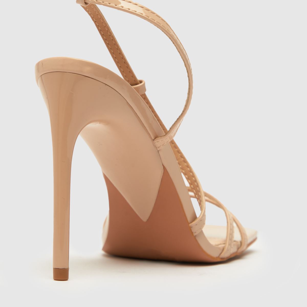 Schuh Santi – Naturfärgade höga klackar med stilettmönster