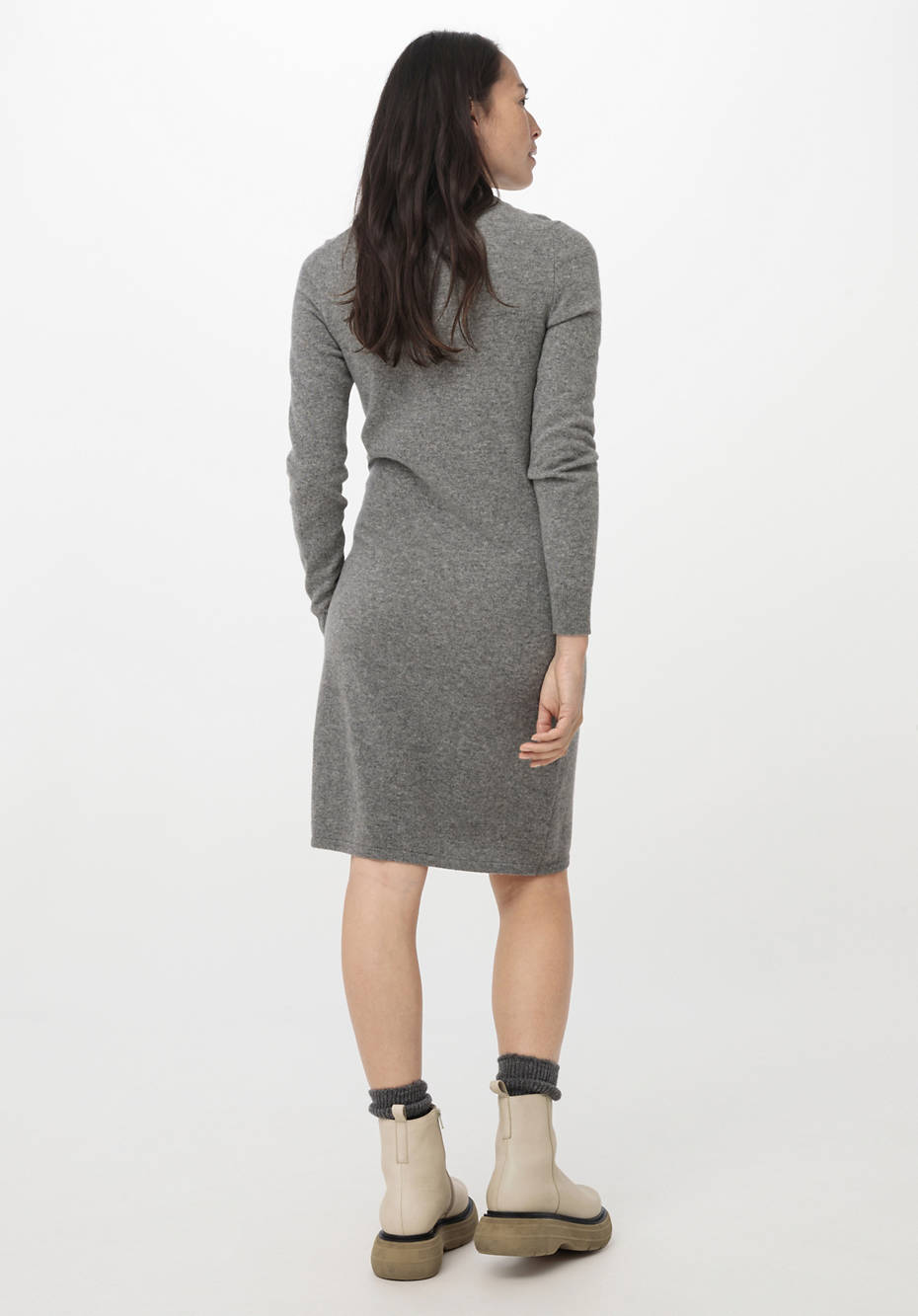 Strickkleid aus Bio-Merinowolle mit Kaschmir
