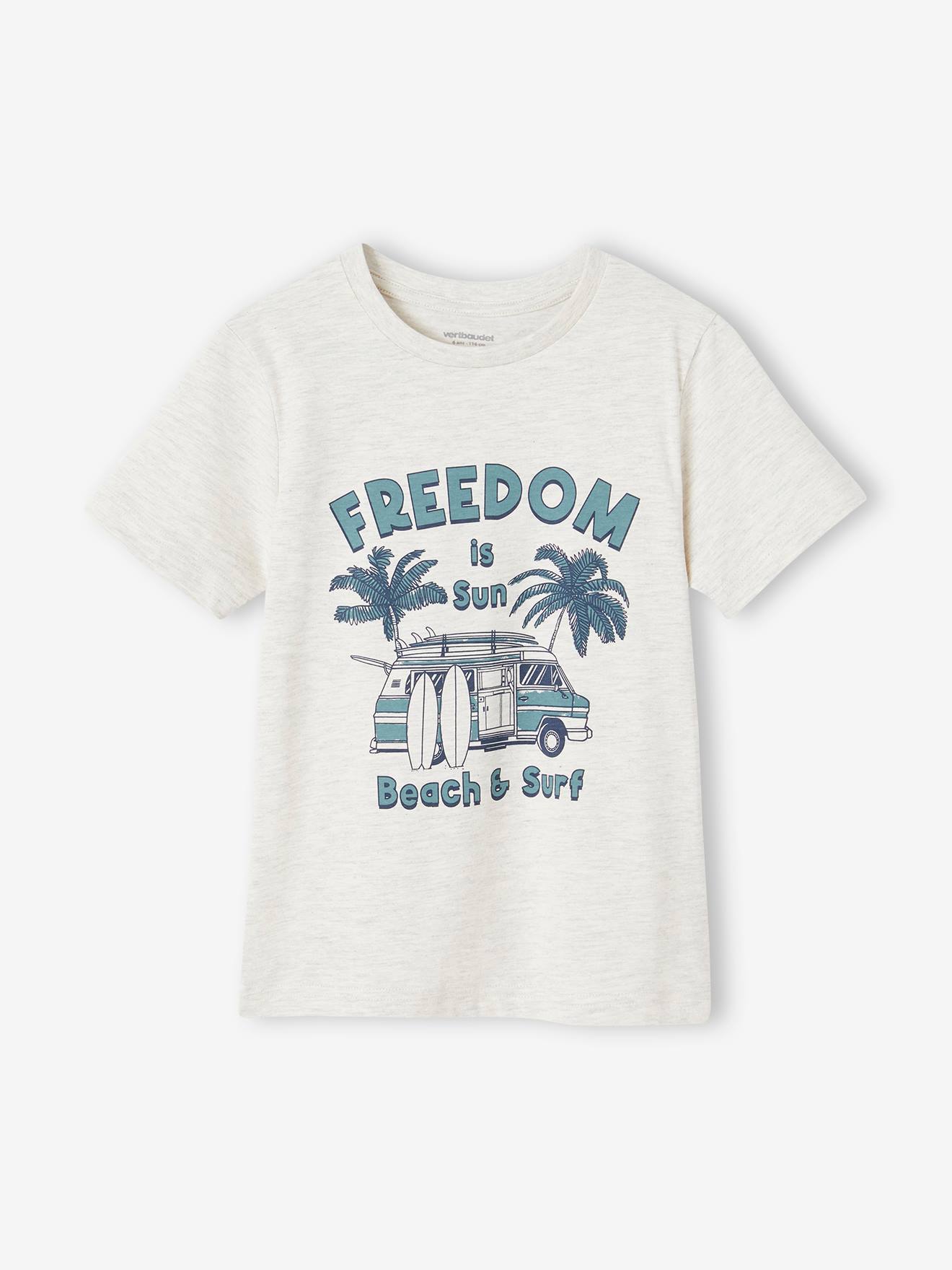 Vertbaudet 3er-Pack Jungen T-Shirts BASIC Oeko-Tex - cappuccino