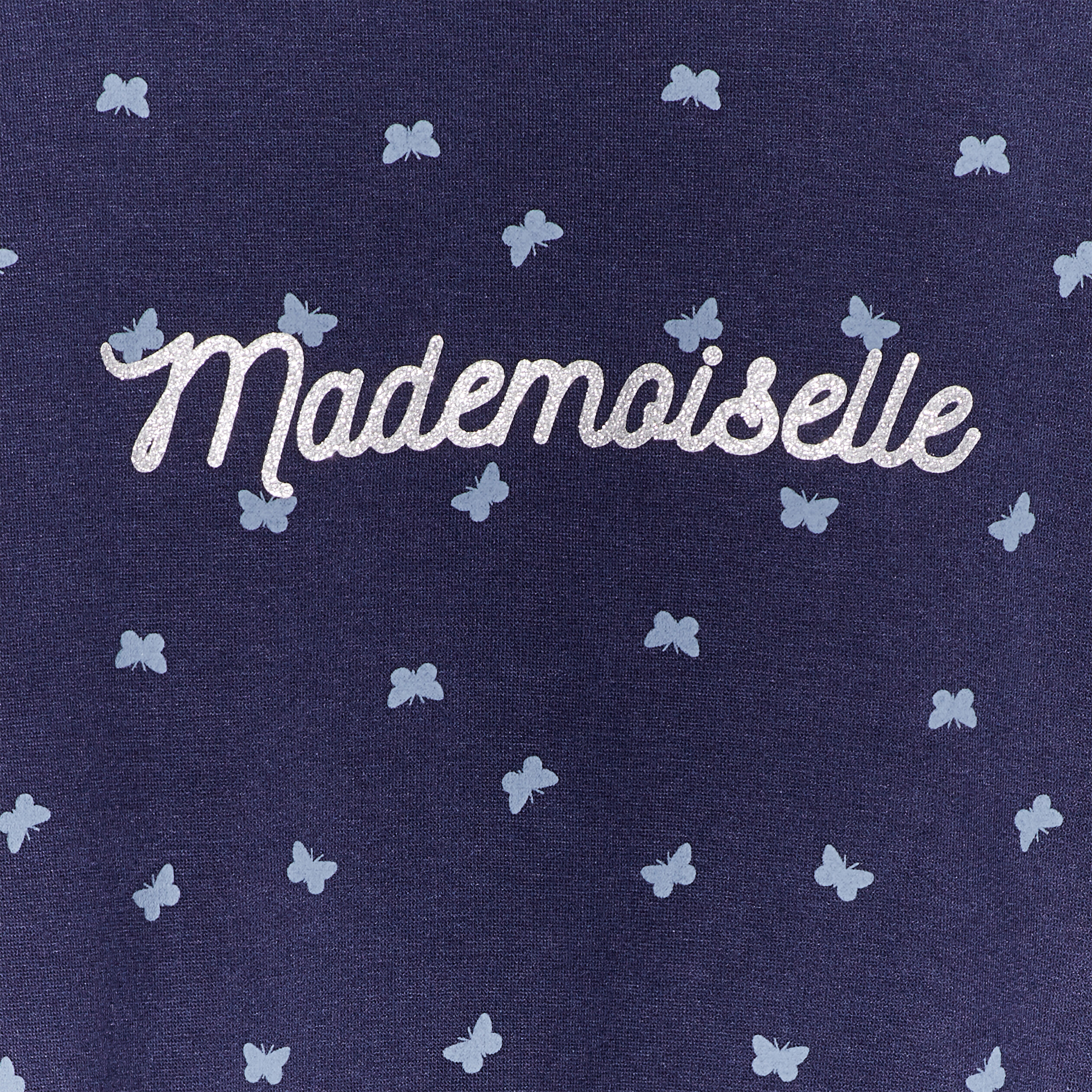 Sweat col rond manches longues bleu marine fille | La Halle
