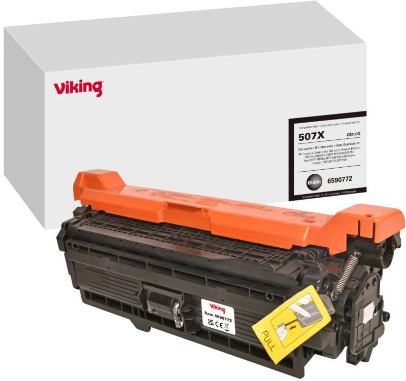 Viking 507X Kompatibel HP Tonerkartusche CE400X Schwarz
