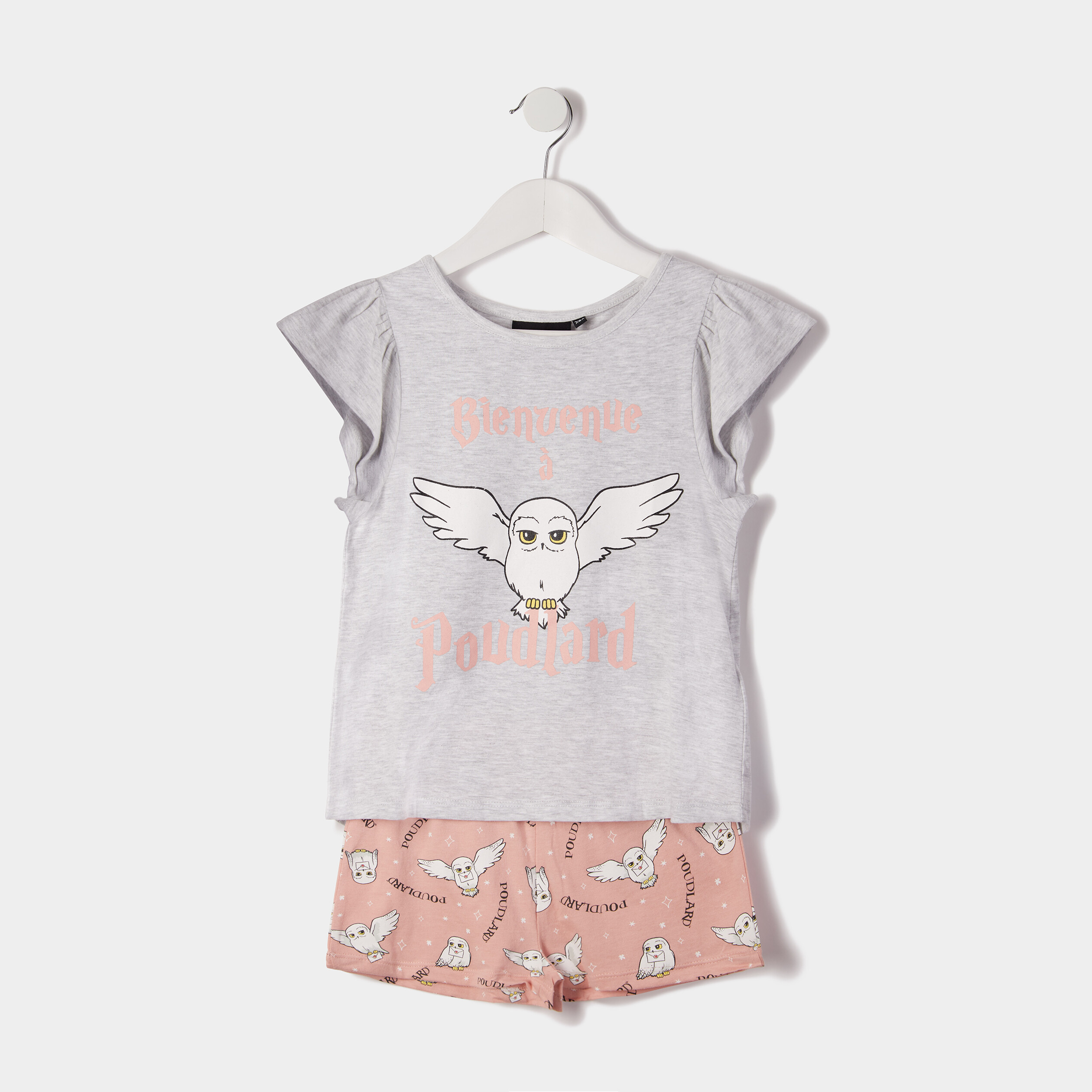 Ensemble de pyjama Harry Potter gris clair fille | La Halle