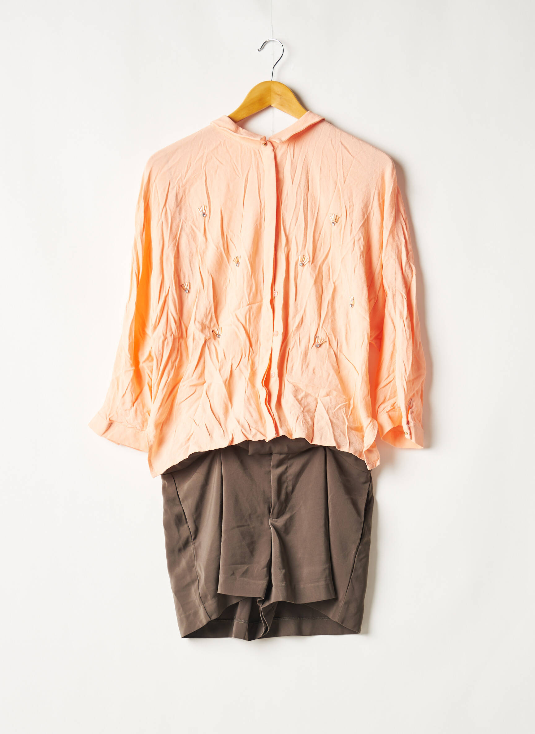 Ikks Combi Shorts Femme couleur orange