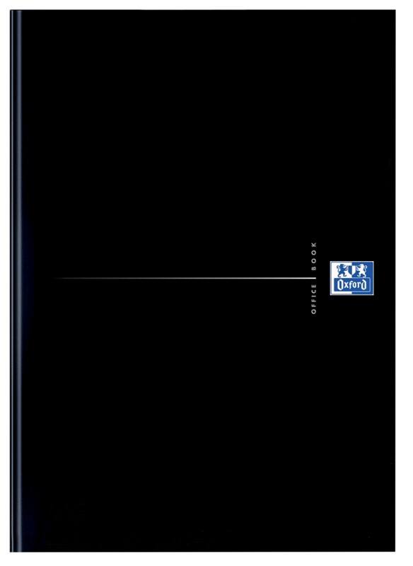 OXFORD Office Essentials Notizbuch DIN A5 Kariert Gebunden Pappe Schwarz Perforiert 192 Seiten 96 Blatt