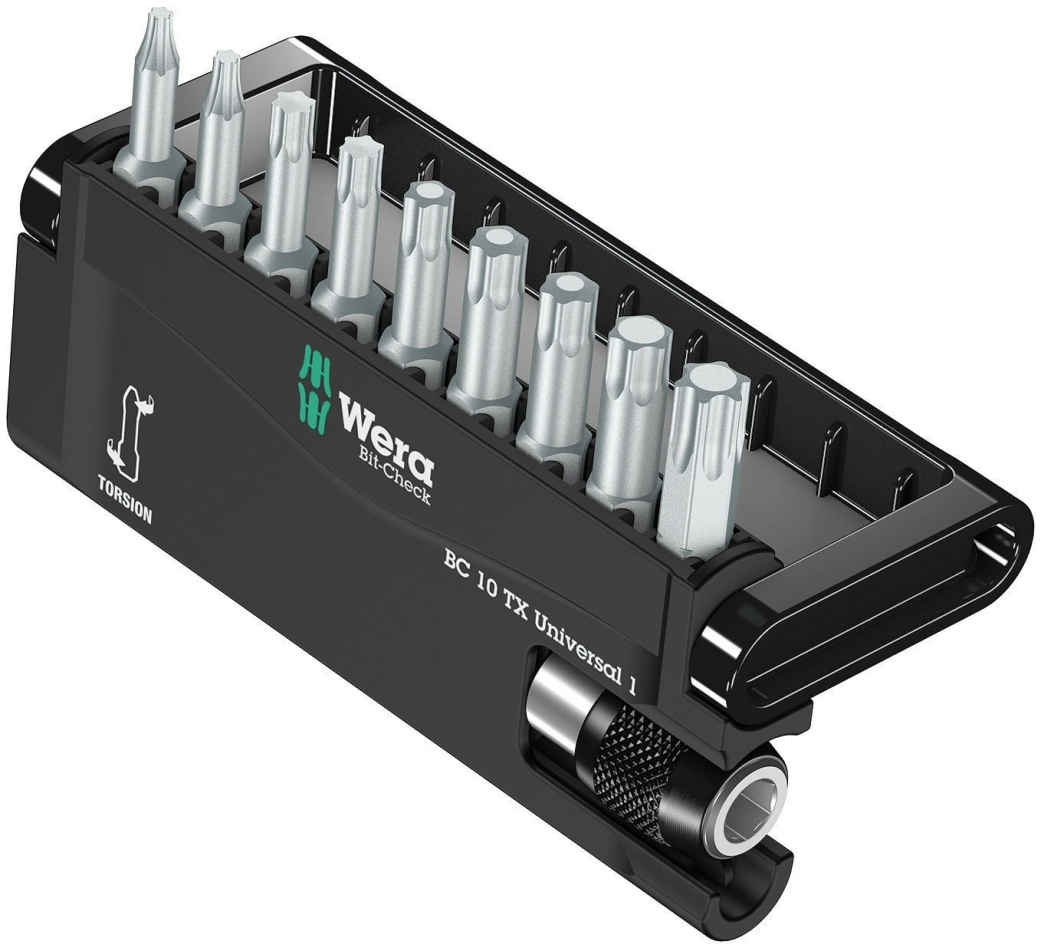 Wera 05056164001 Bit-Check 10 TX Universal 1 bitsæt, 10-delt