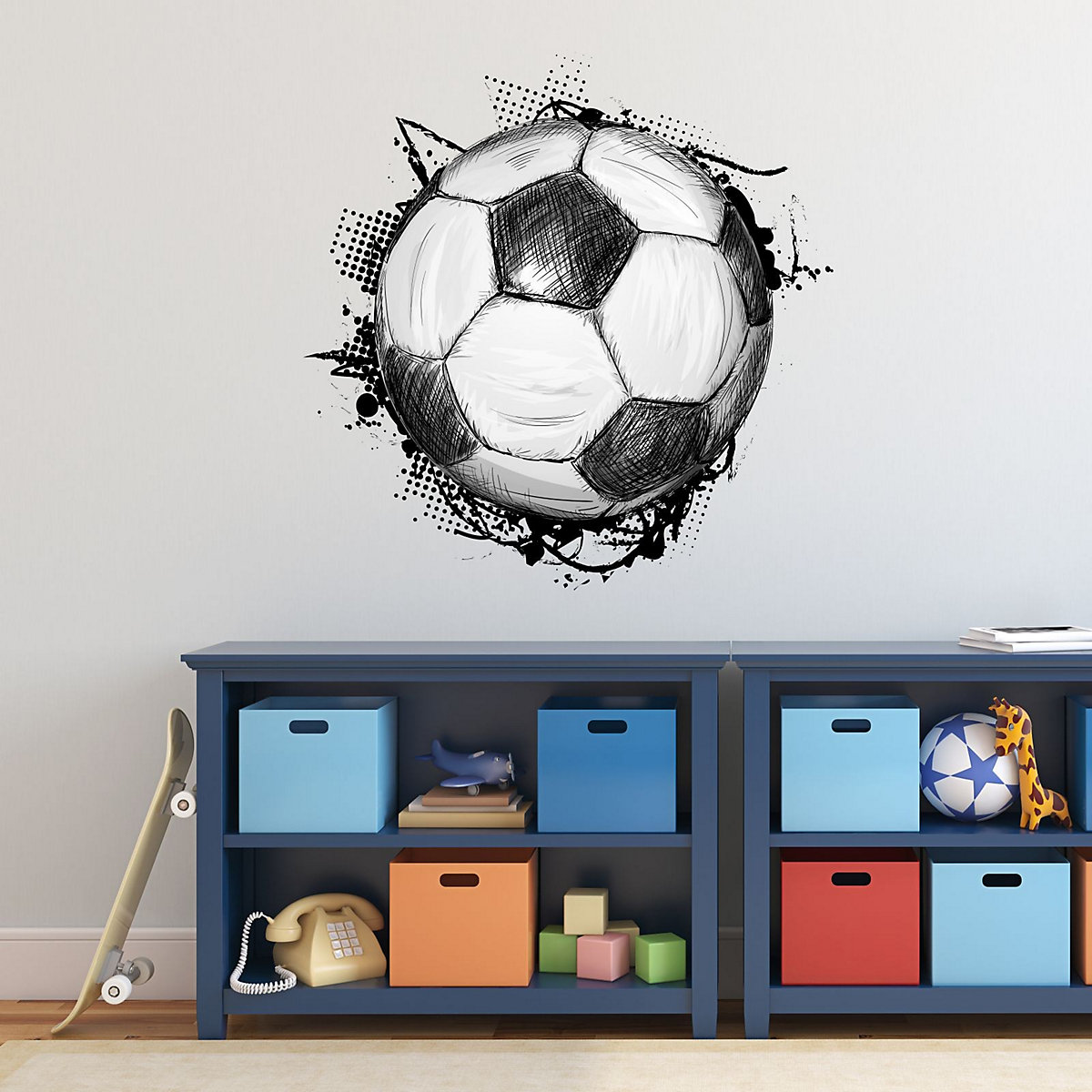 Wandtattoo 109 Wandtattoo Fussball Soccer in 6 vers. Größen Wandtattoos
