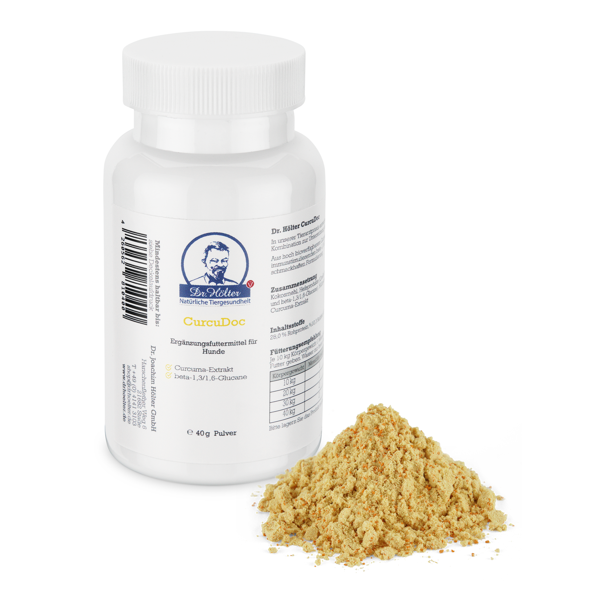 Dr. Hölter Ergänzungsfutter & Aufzucht Dr. Hölter CurcuDoc Kurkuma Pulver 40 g