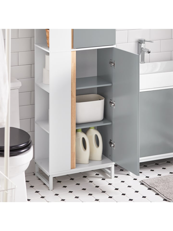 SoBuy Hochschrank in Hellgrau - (B)50 x (H)181 x (T)30cm günstig kaufen onesize