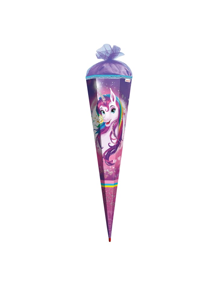 ROTH Schultüte groß Einhornportrait 85 cm, Glitter in Rosa günstig kaufen onesize