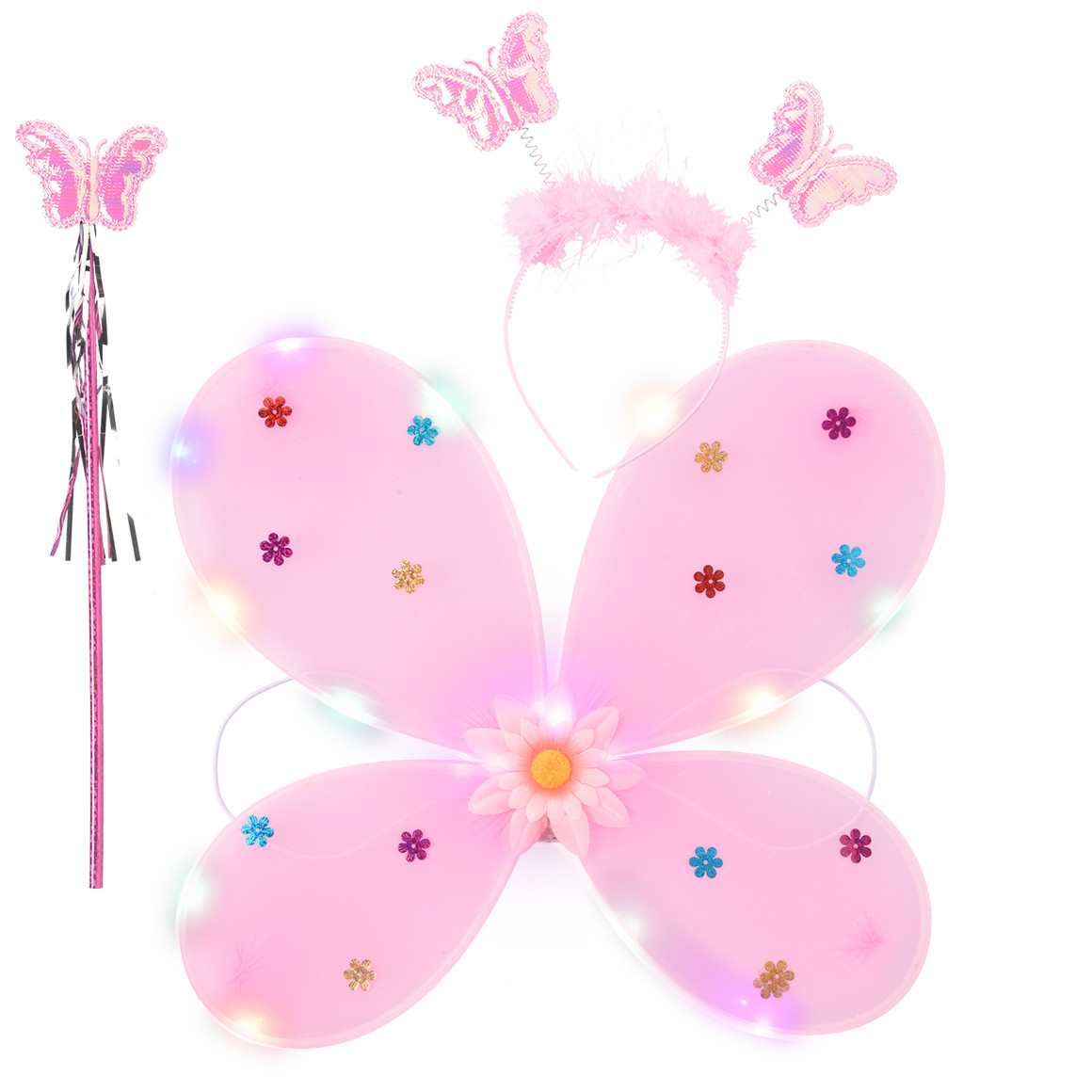 Kostüm-Set Schmetterling mit LEDs
