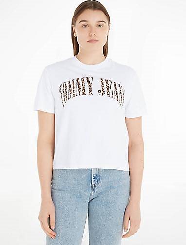 TOMMY-JEANS Damen T-Shirt TJW CLS LEO