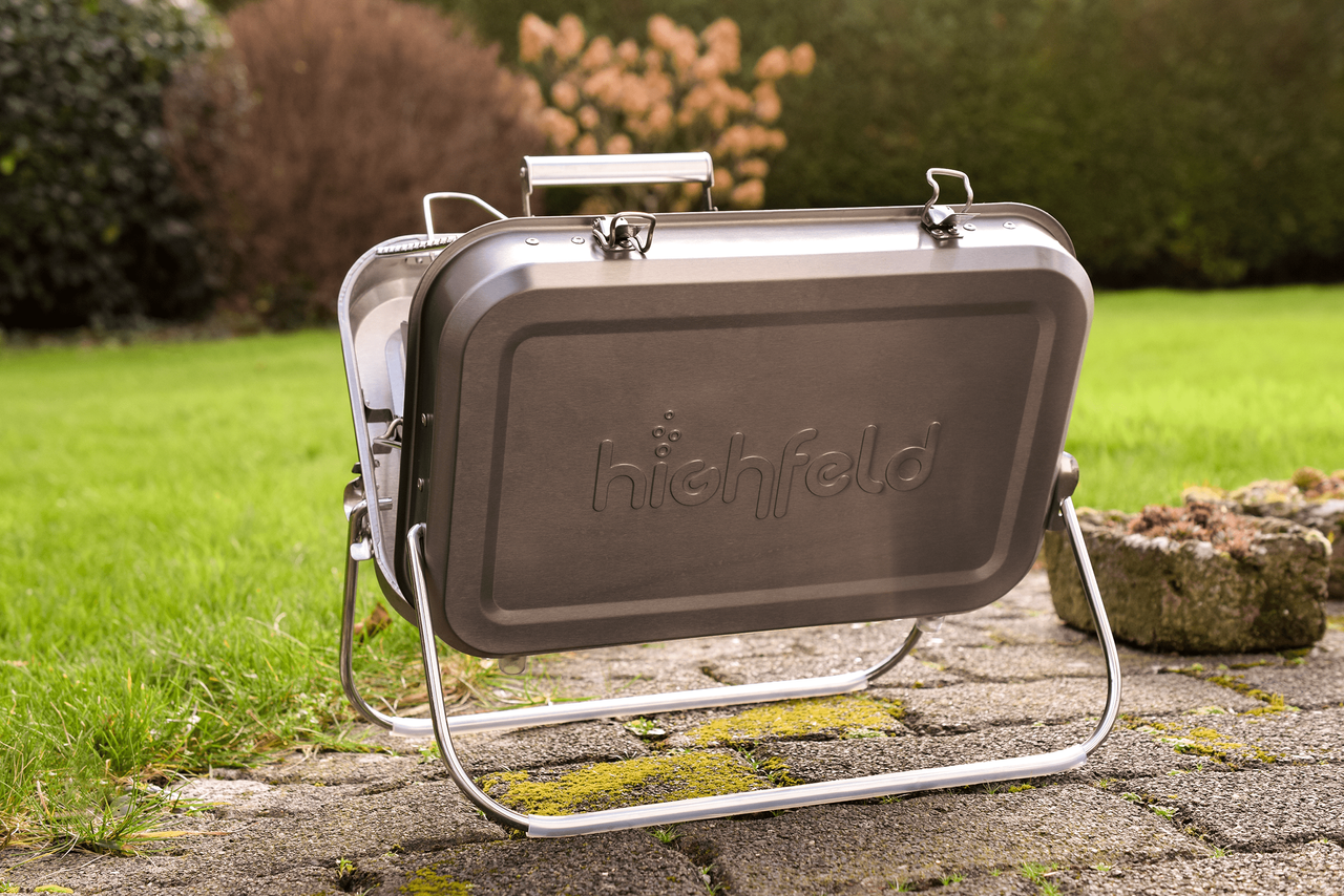 HIGHFELD Tragbarer Koffer Grill