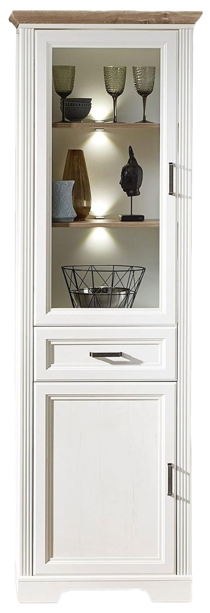 Vitrine Jasmin mit Beleuchtung Pinie