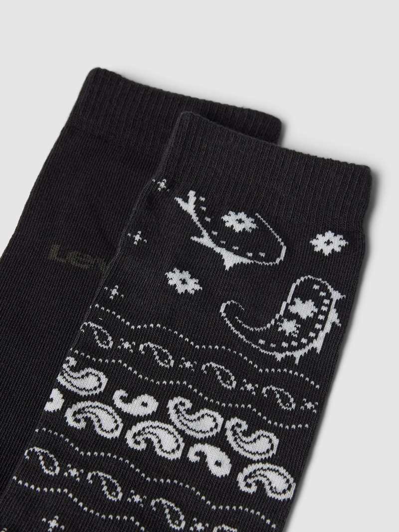 Socken mit Label-Details im 2er-Pack in schwarz