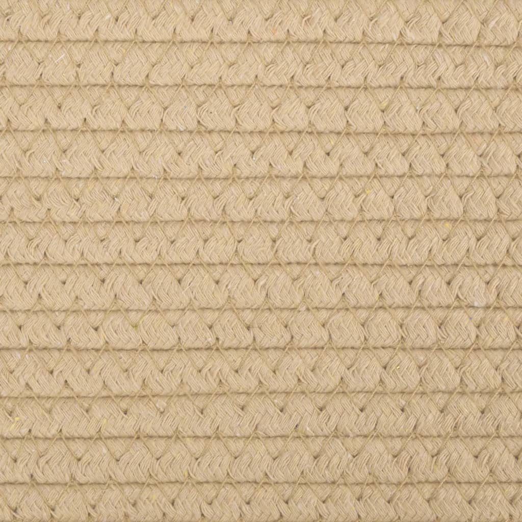 vidaXL Wäschekorb Wäschekorb Beige und Weiß Ø55x36 cm Baumwolle