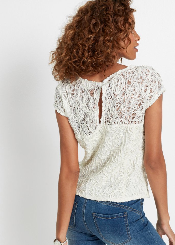 Blusenshirt aus Kordel-Spitze