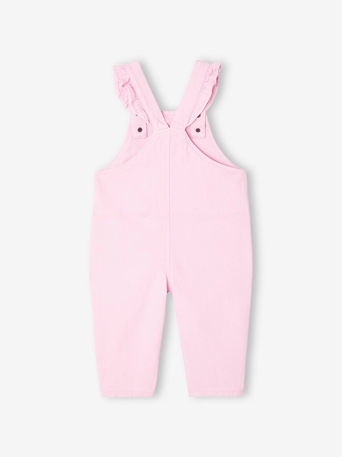 Vertbaudet Baby Latzhose mit Volants - salbeigrün