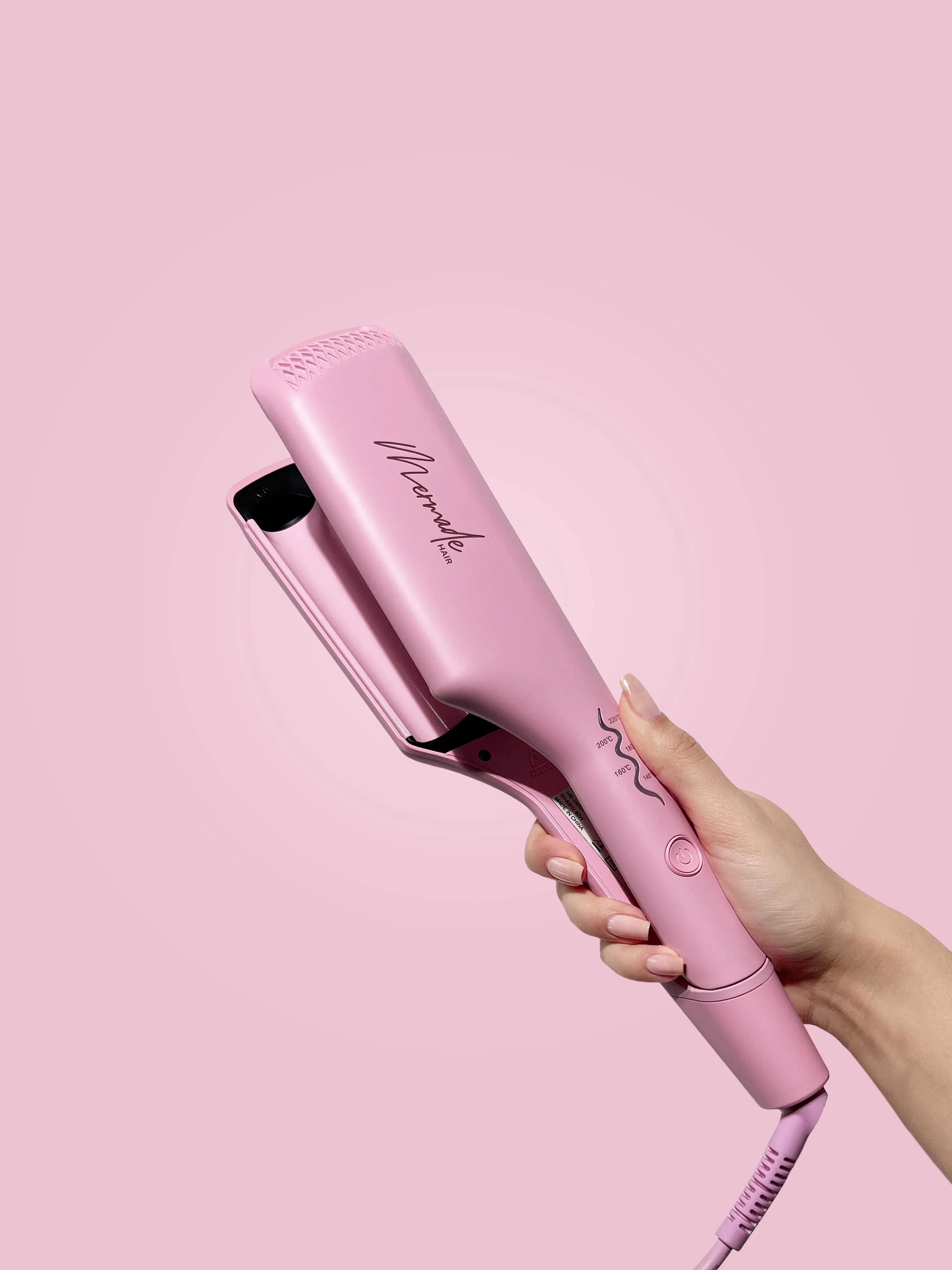 Plancha de pelo de doble onda