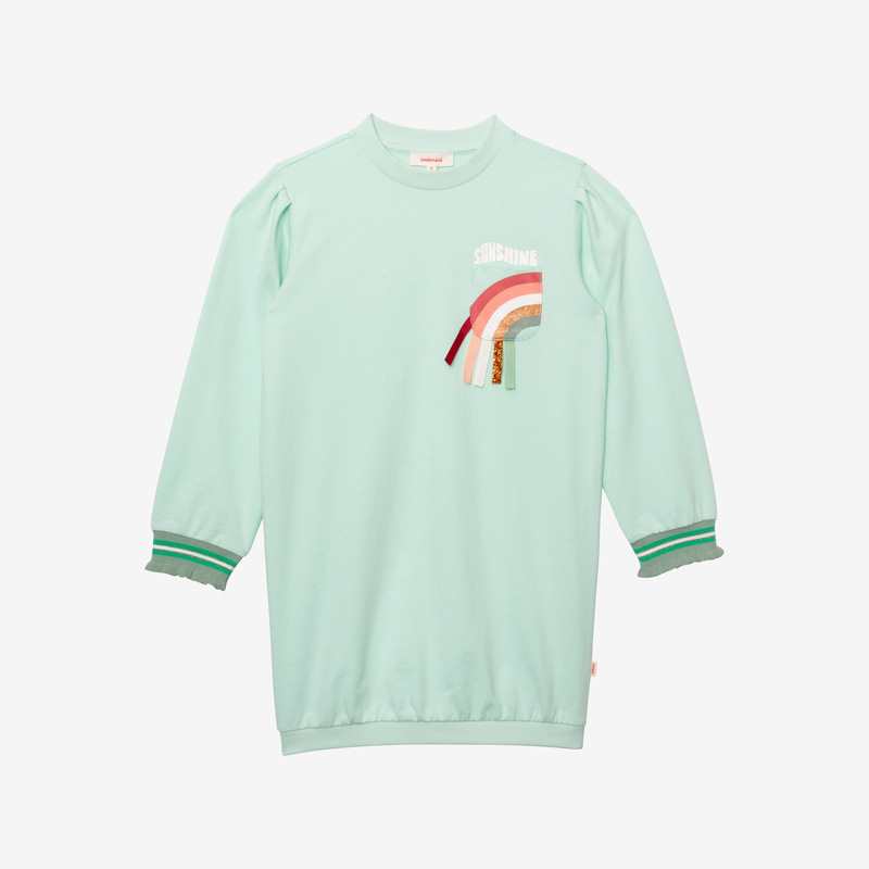 Robe-sweat fille arc-en-ciel verte Catimini