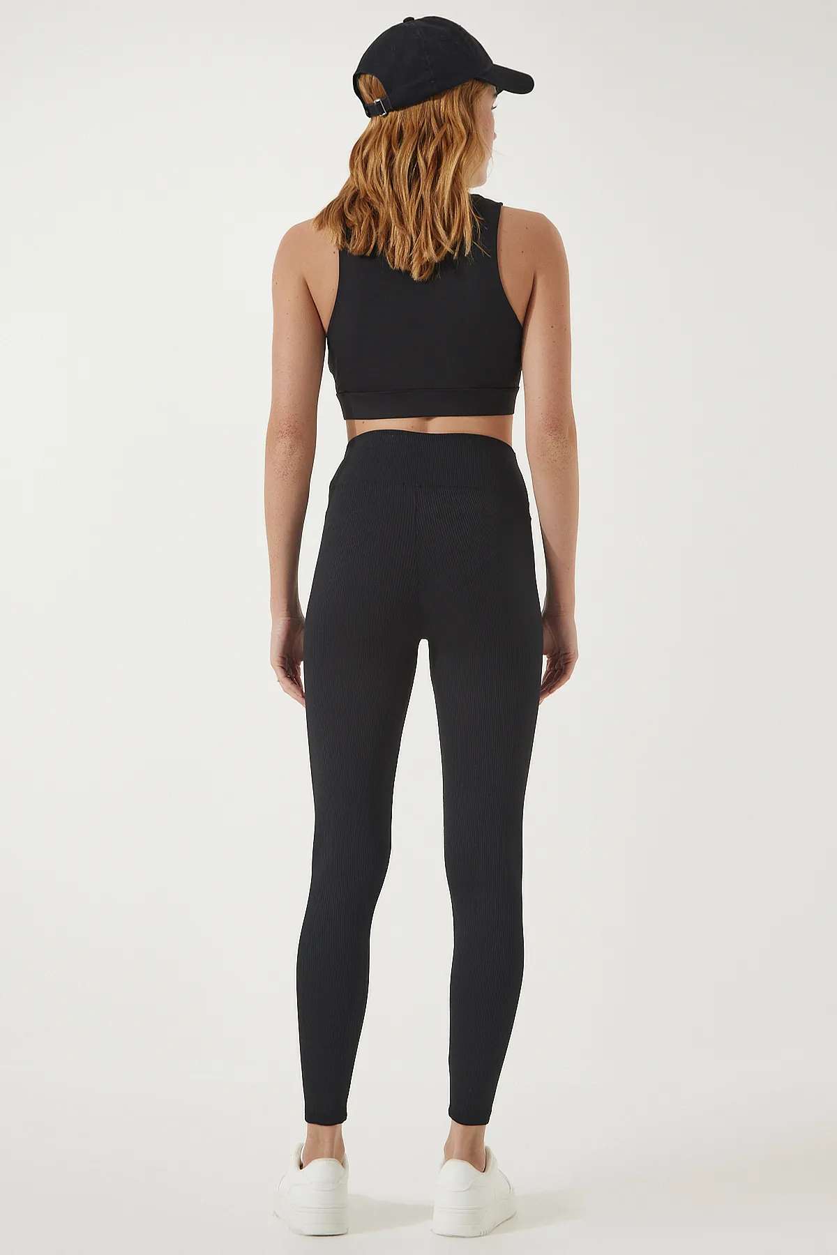 Happiness İstanbul  Schwarze Wickelstrumpfhose mit hoher Taille für Damen HW00003