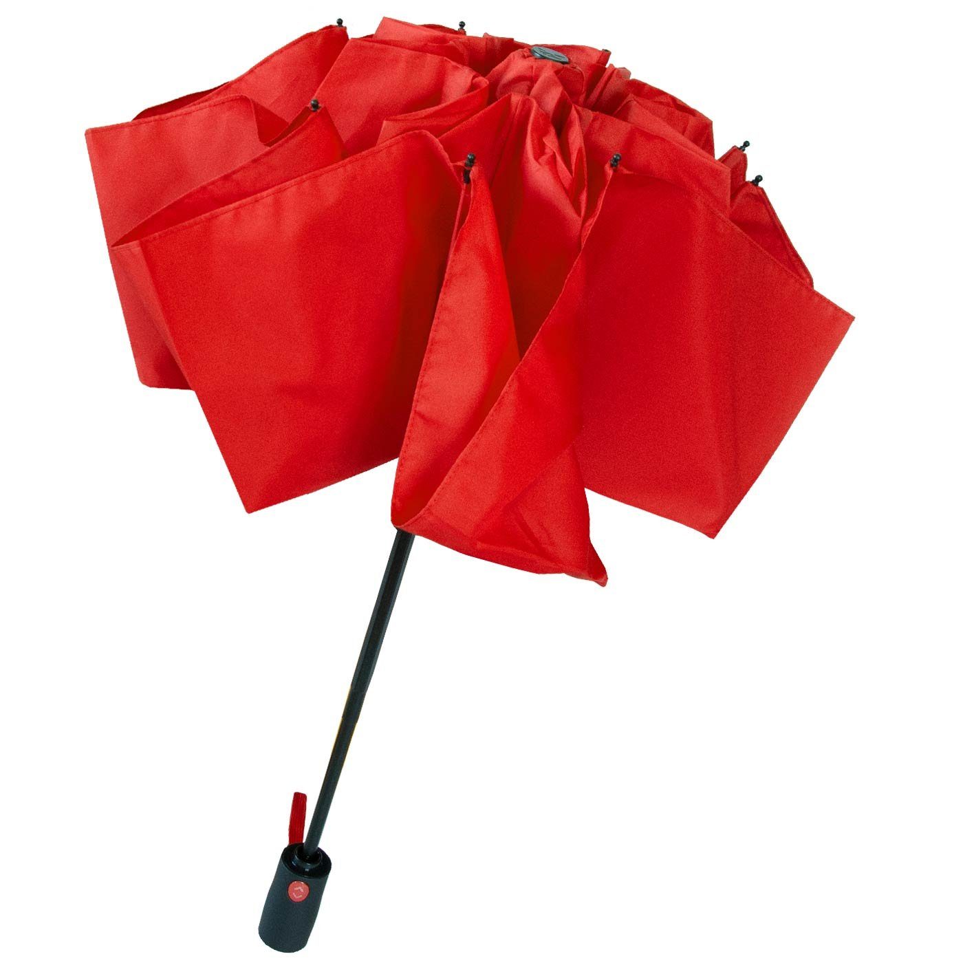 iX-brella Taschenregenschirm Reverse umgekehrt öffnender Fiberglas-Automatiksch, mit bunten stabilen Speichen