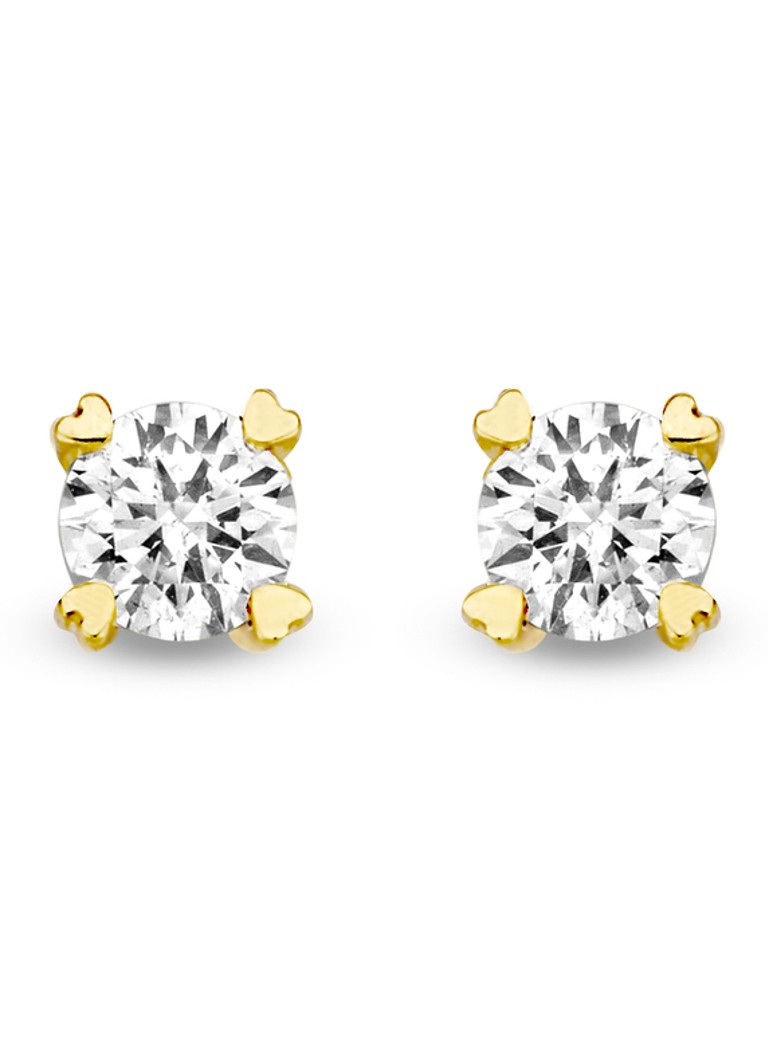 Diamond Point Yellow gold earrings 0.28 ct diamond Hearts & Arrows