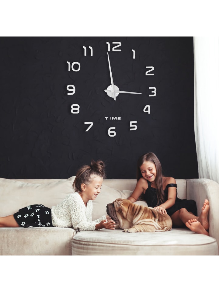 relaxdays Wanduhr DIY in Schwarz günstig kaufen onesize