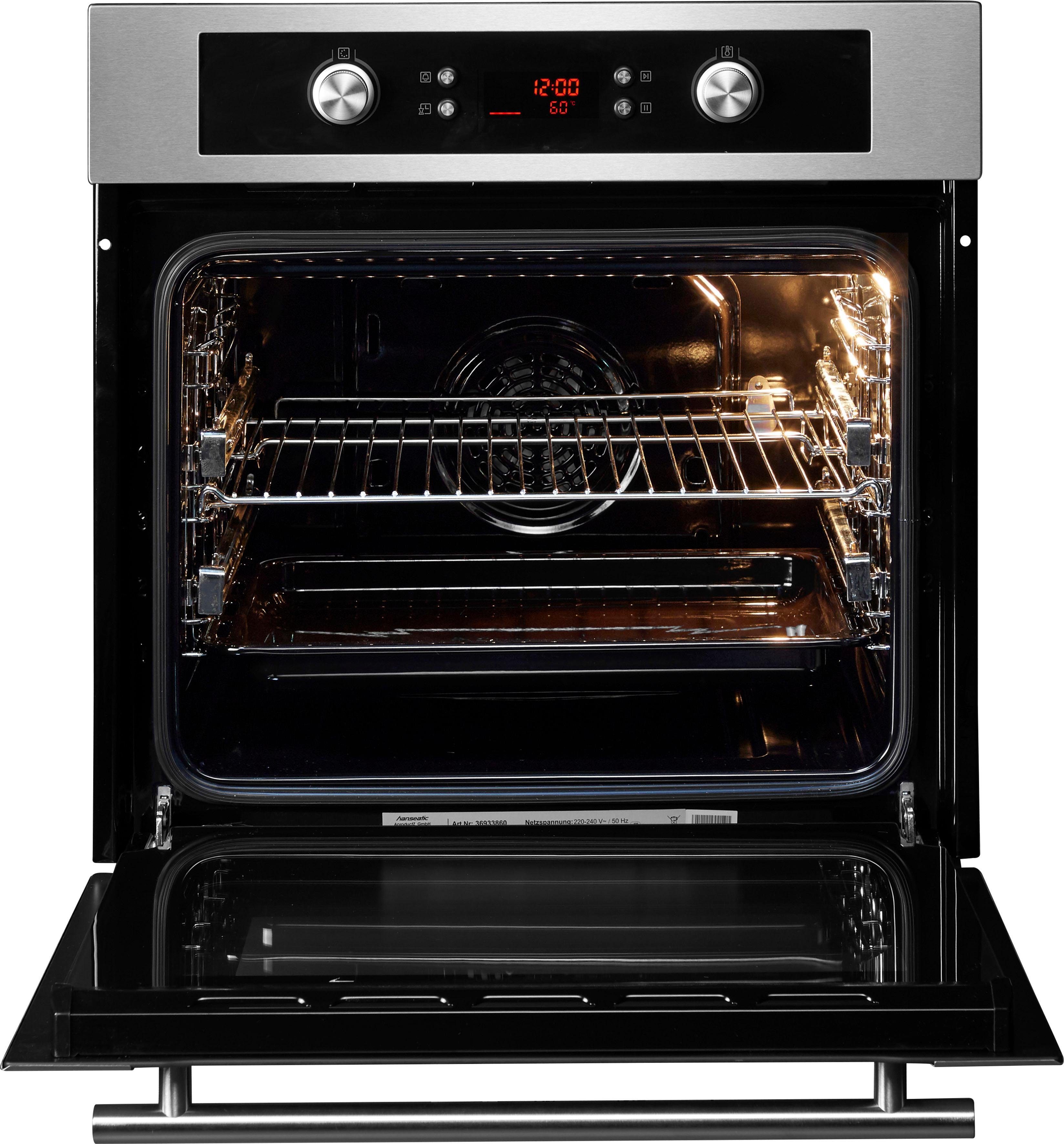 Hanseatic Einbaubackofen 65M90E0-E11A99G, mit Vollauszug