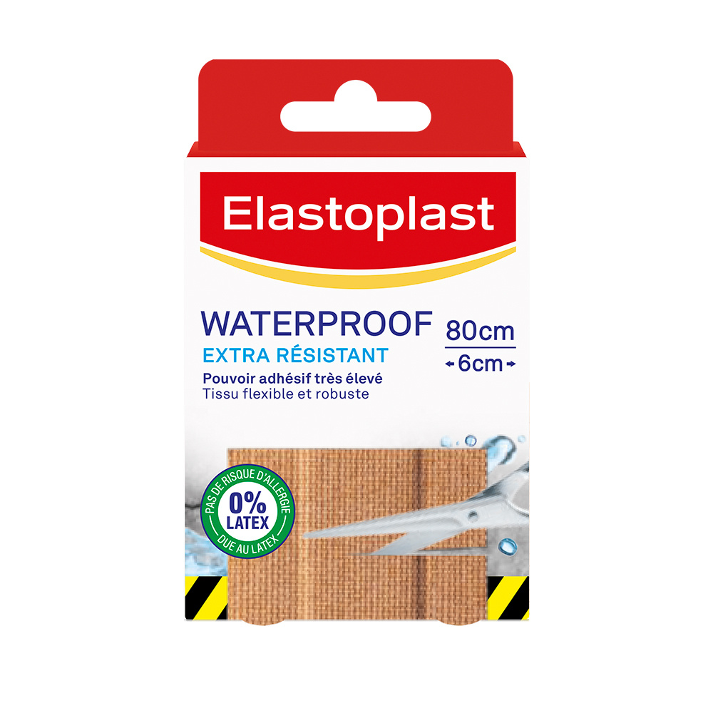 elastoplast Elastoplast Pansements Waterproof ExtraRésistants 8 bandes 10 x 6cm Pansements