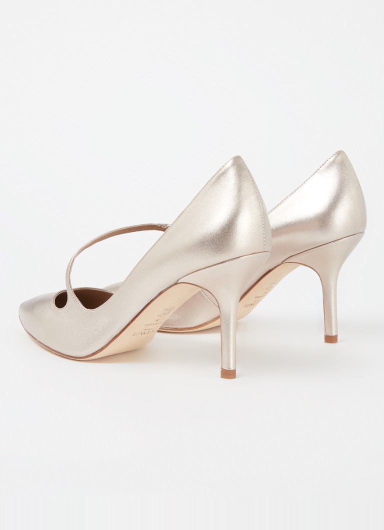 LKBennett Simone leather pump with metallic finish