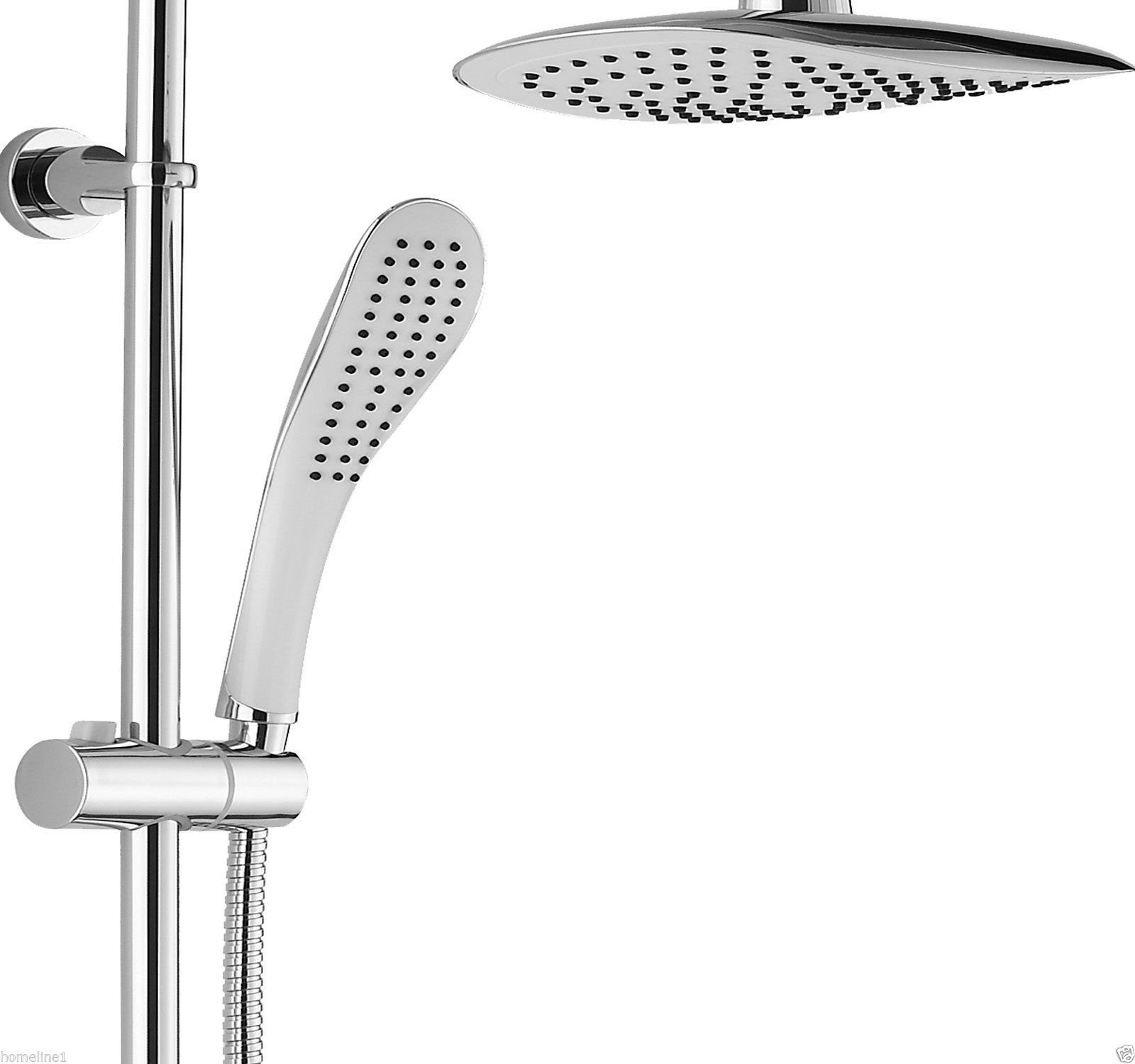 Homeline Duschsystem Regendusche set Überkopfbrausset Duschsäule Brauseset Duschsystem, Höhe 98 cm, 5 tlg.