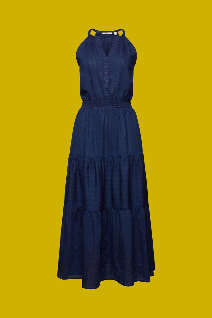 Gestuftes Midikleid aus Baumwolle